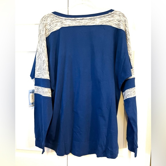 NY Knicks 5th & Ocean by New Era Blue Space dye Baby Jersey Long Sleeve sz XL - Picture 9 of 10